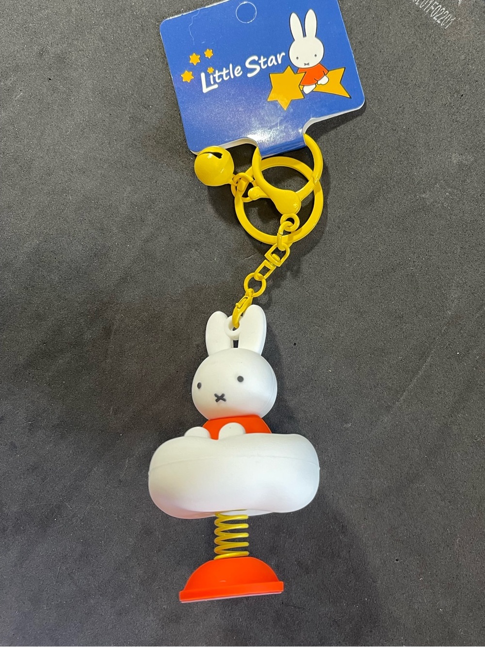 Miffy Dreamland Cloud Figure Spring Loaded Keyclip Keychain NEW